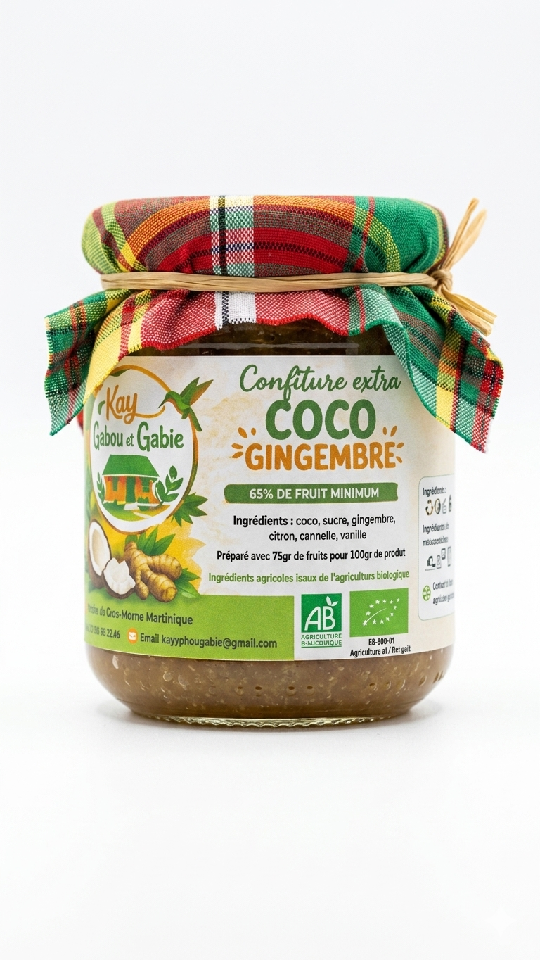 CONFITURE COCO GINGEMBRE BIO