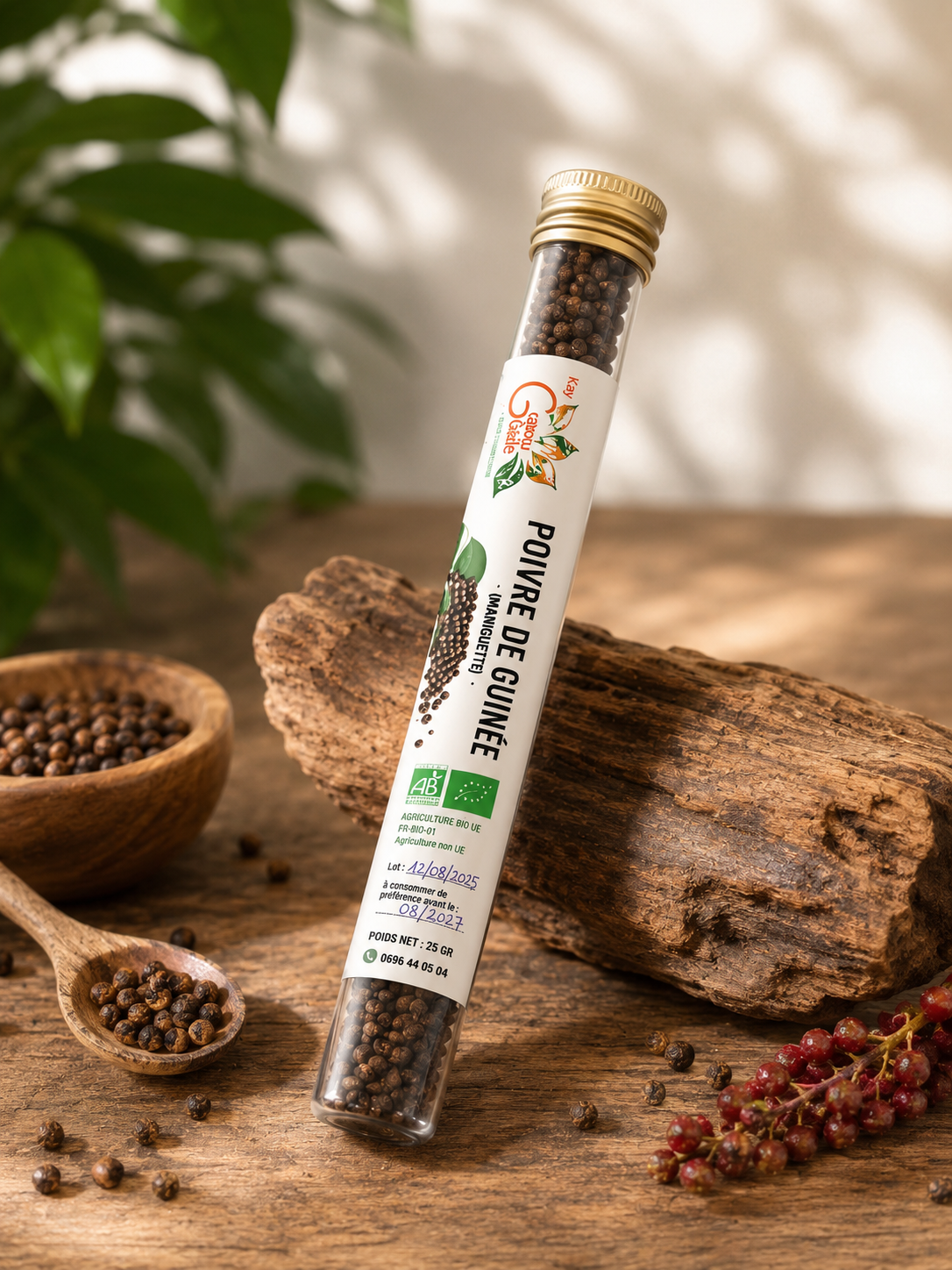 POIVRE DE GUINE   BIO EN TUBE